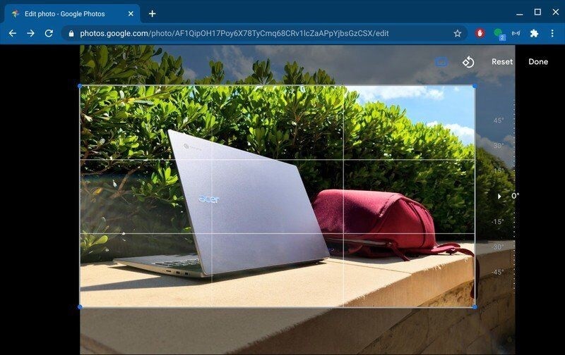Изменить размер изображения Chromebook