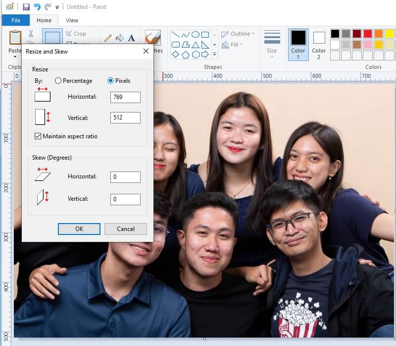 Ubah Ukuran Gambar Microsoft Paint