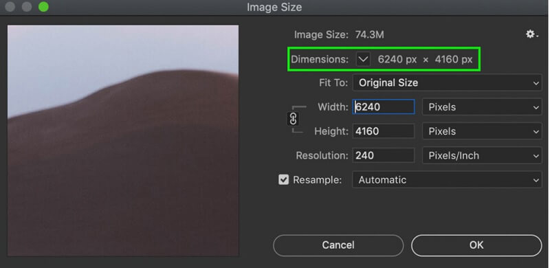 Redimensionar imagem Photoshop