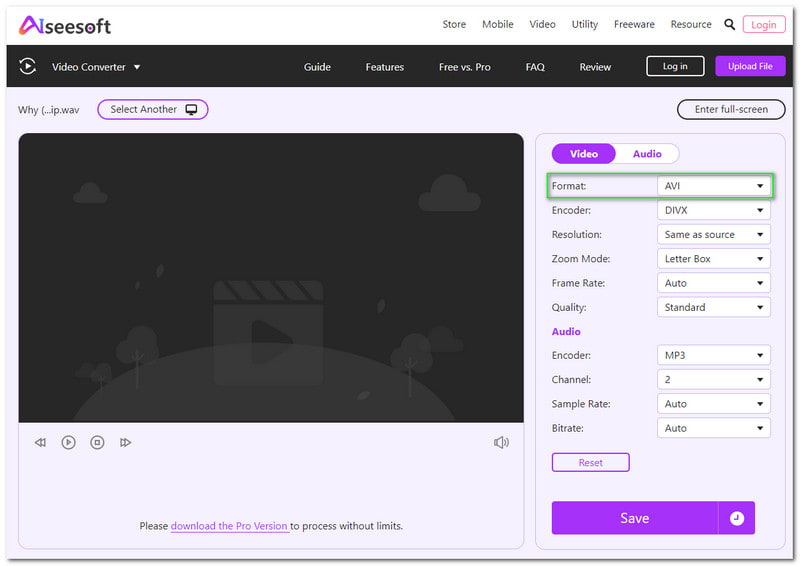 Tukar WAV kepada AVI Aiseesoft Tukar Format Menjadi AVI