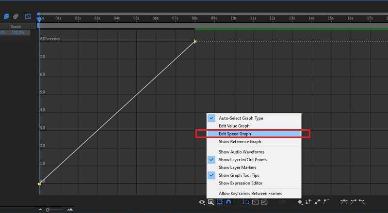 แก้ไขกราฟความเร็ว After Effects