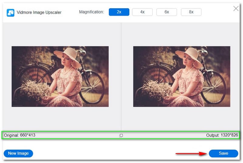 FastStone Photo Resizer Alternative Vidmore Upscaler di immagini gratuito online