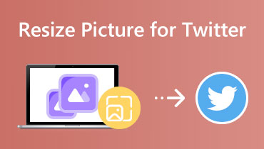 ट्विटर के लिए चित्रों का आकार बदलें