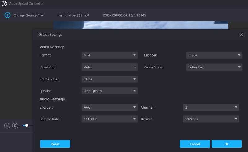 Edit Settings Vidmore