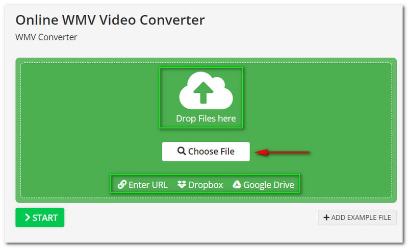 ตัวแปลง FLAC เป็น WMV ออนไลน์ เลือกไฟล์