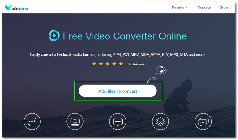 FLAC to WMV Vidmore Free Video Converter Online Add Files to Convert
