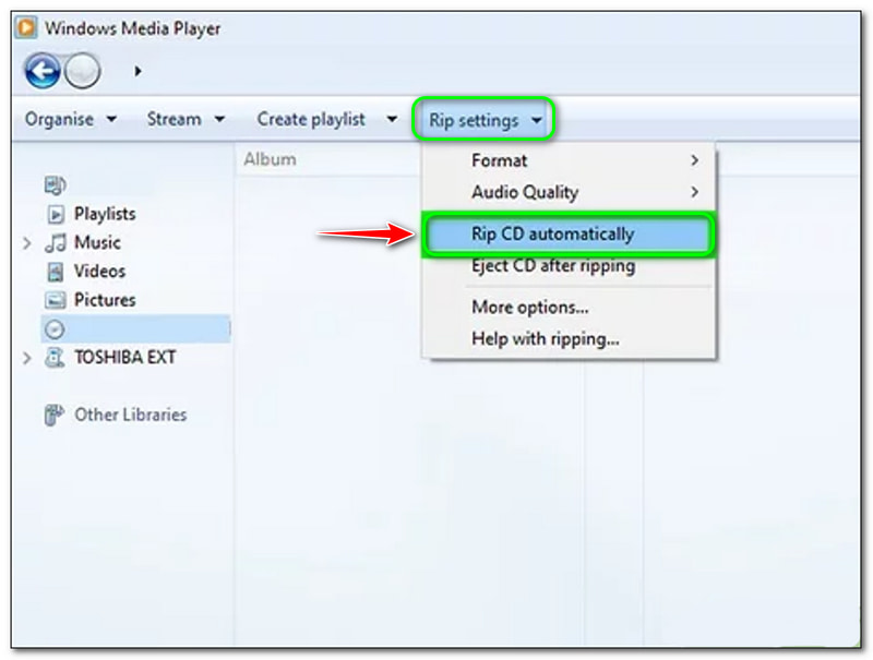 MP3 a WMV Windows Media Player Rip CD automáticamente