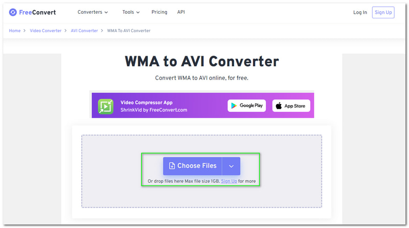 Wma to Avi Free Convert Choose Files