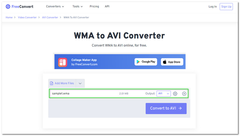 WMA to AVI Vidmore Free Convert File Name File Size