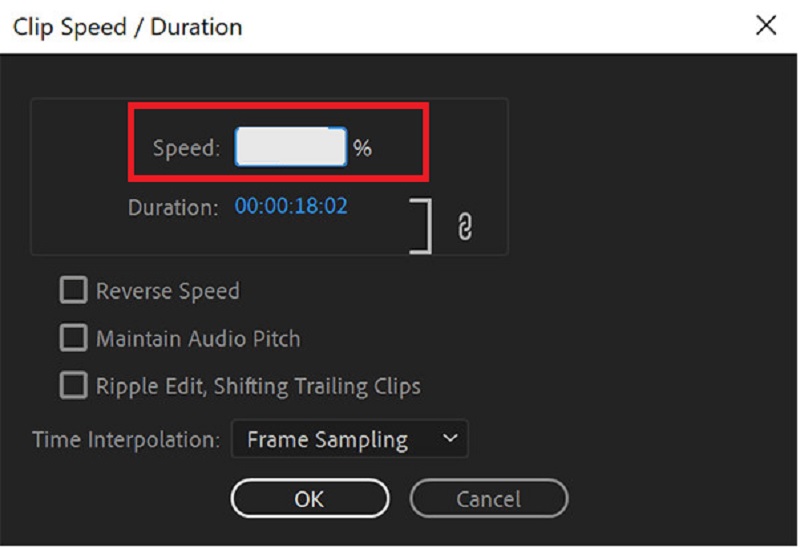 Change Speed Adobe