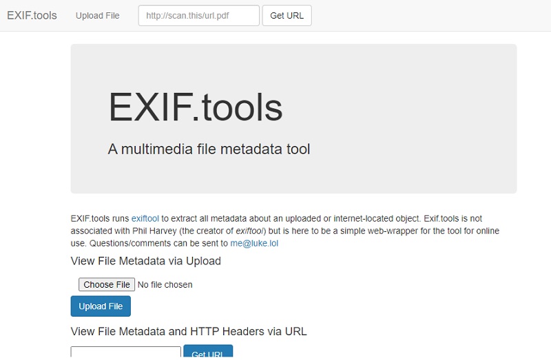 Exiftool Metadata