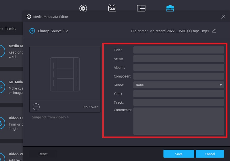 Extract Metadata Vidmore