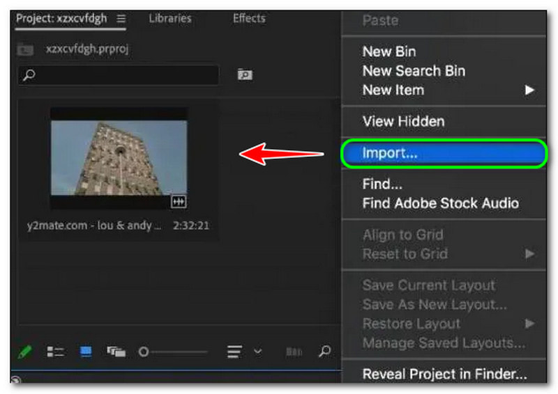 Como cortar vídeos no recurso Premier Crop Vá para Arquivos
