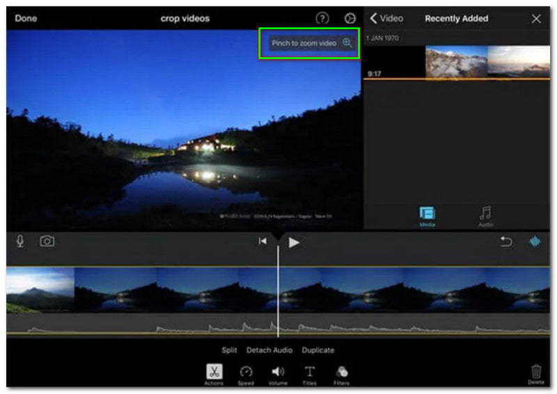 How to Crop Videos on iPhone Cropping Panel