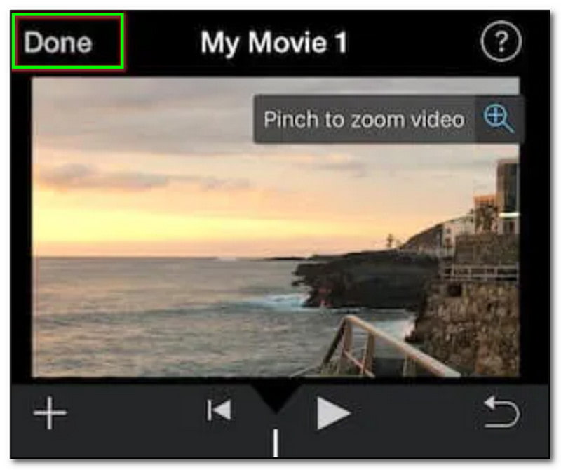 Cara Memotong Video di tombol Selesai iPhone