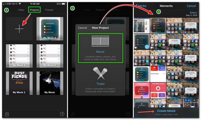 How to Crop Videos on iPhone New Project Panel