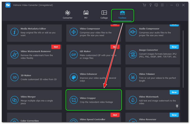 Videók átméretezése az Instagram Vidmore Video Converter Tolboxhoz