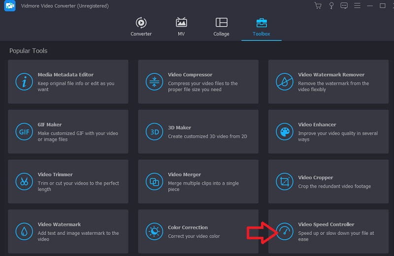 Toolbox Vidmore Do Slow Motion in Windows Movie Maker