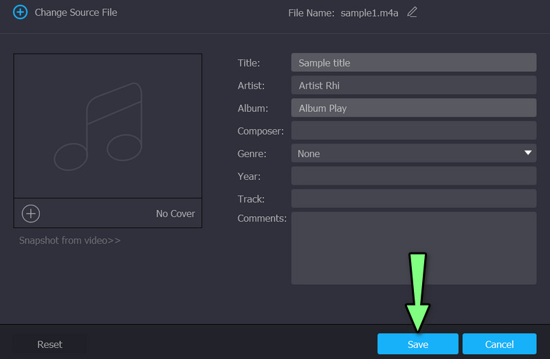 Edit Metadata Simpan