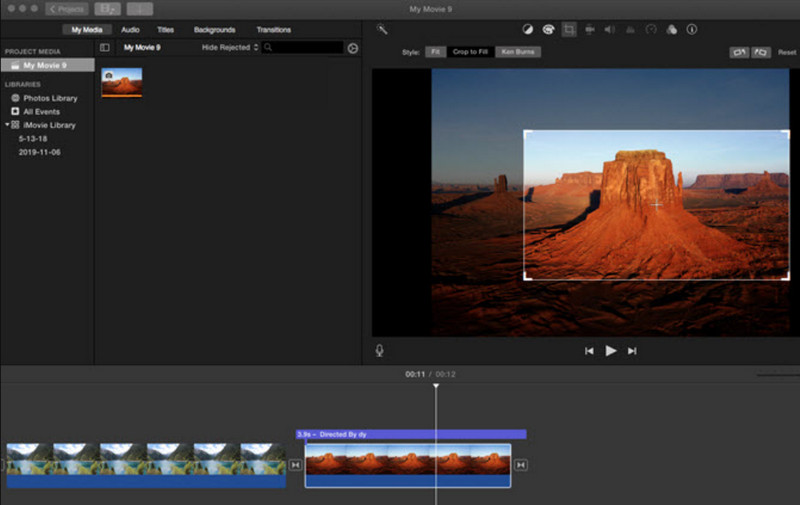 Trình cắt video iMovie