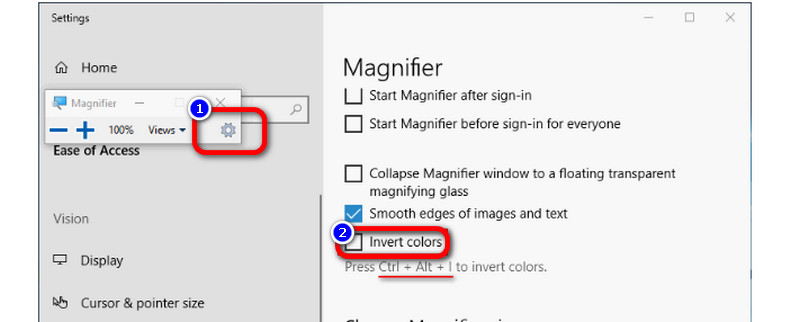 Magnifier As Color Inverter