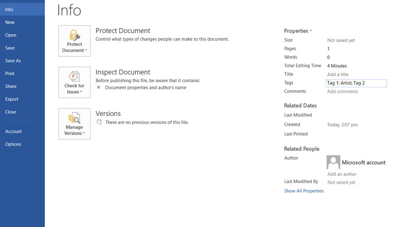 Microsoft Word เพิ่มแท็ก