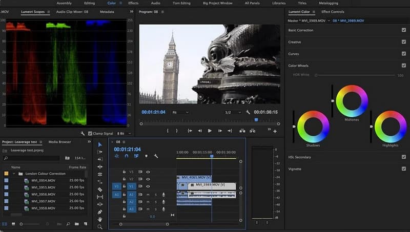 Gradação de cores do Premiere Pro