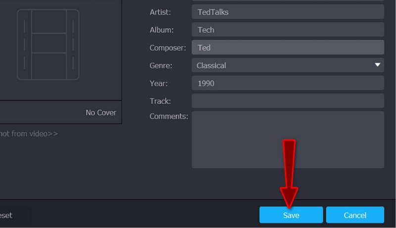 Save Metadata Changes