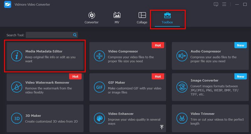 Pilih Editor Metadata