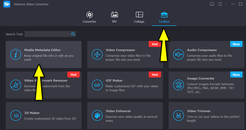 Pilih Editor Metadata