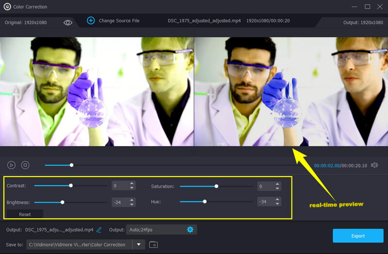 Parameter Koreksi Warna Vid