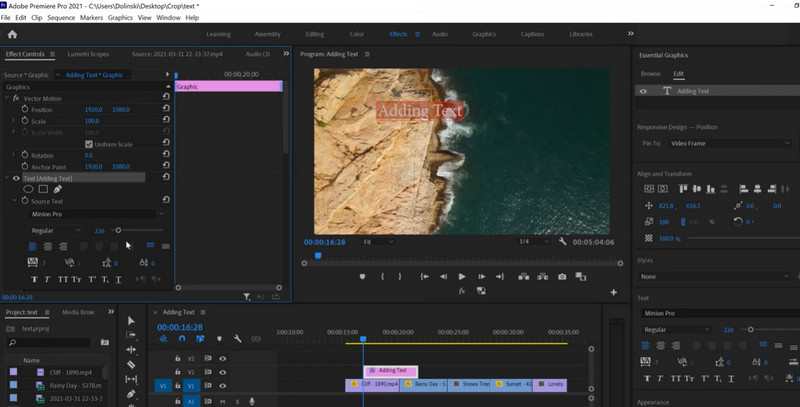 Aplicación Premiere Pro