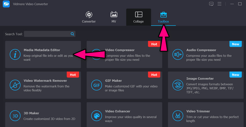 Ejecutar el editor de metadatos