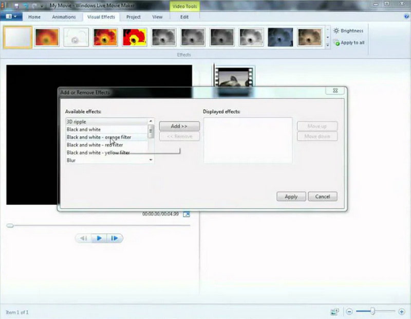 Windows Movie Maker เบลอวิดีโอ