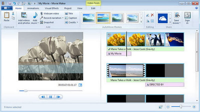 ตัวเพิ่มประสิทธิภาพวิดีโอของ Windows Movie Maker