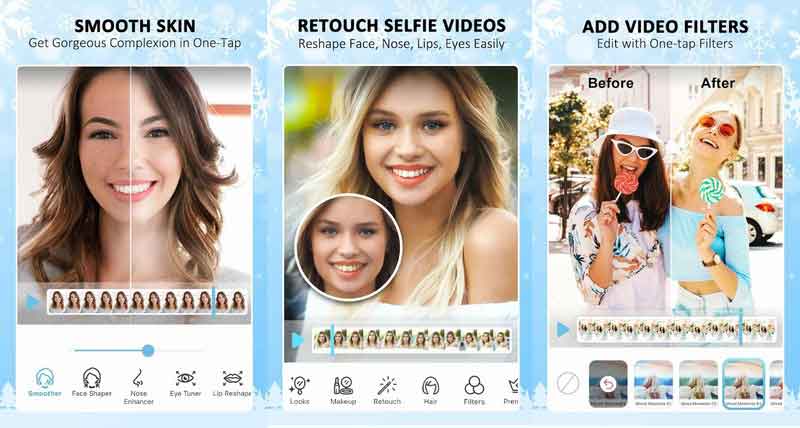 Aplicativo de filtro de vídeo YouCam