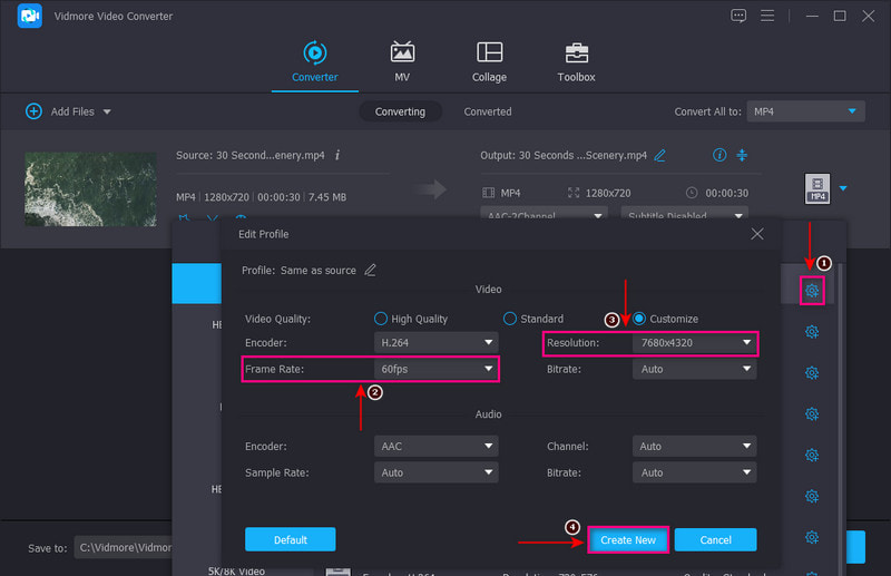 Sesuaikan Resolusi 8K