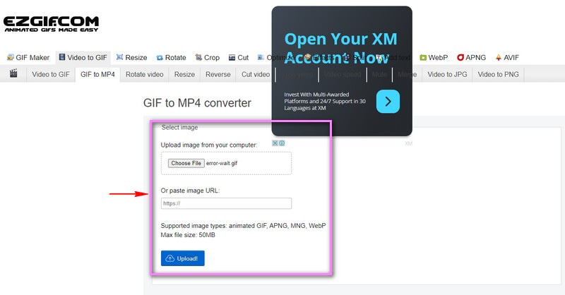 EZGIF Online Convert GIF to MP4