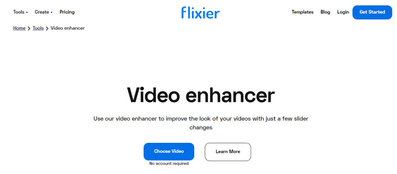 Melhorador de resolução de vídeo Flixier