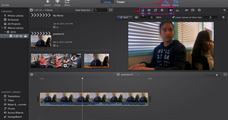 iMovie Mac Hur man skärper videor