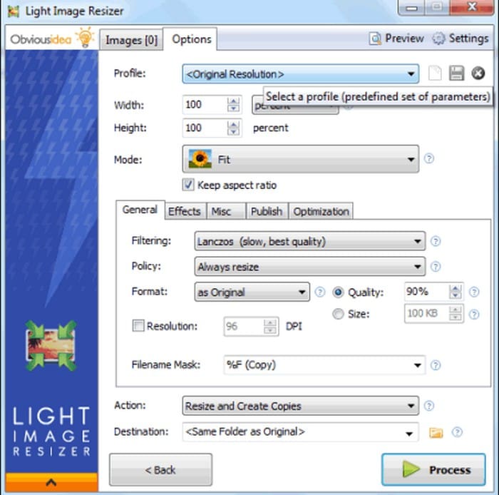 Light Image Resizer