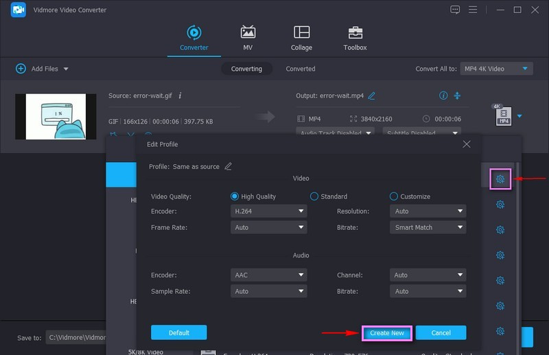 Modify Video Settings