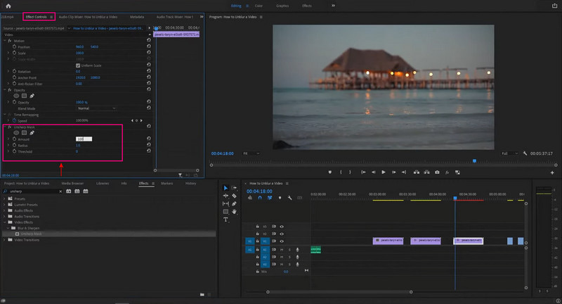 Premiere Pro Sửa video bị mờ