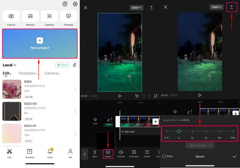 Capcut Mempercepat atau Memperlambat Video