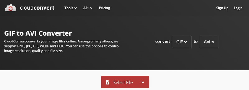 Convertitore video GIF Cloudconvert