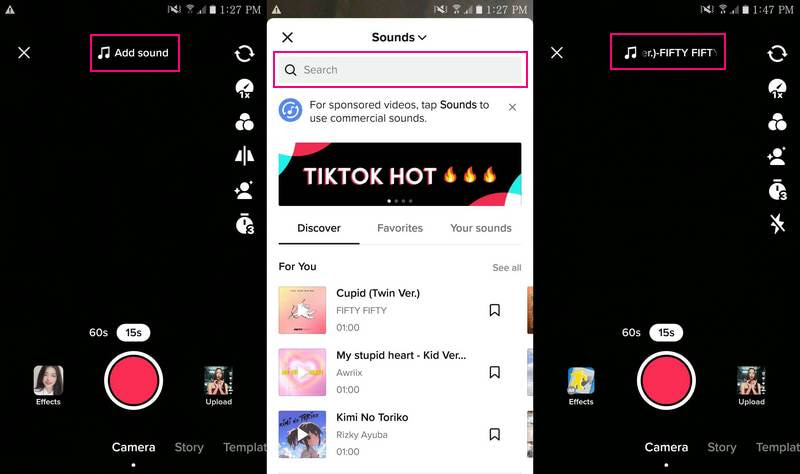 כיצד להוסיף מוזיקה לסרטון באמצעות TikTok