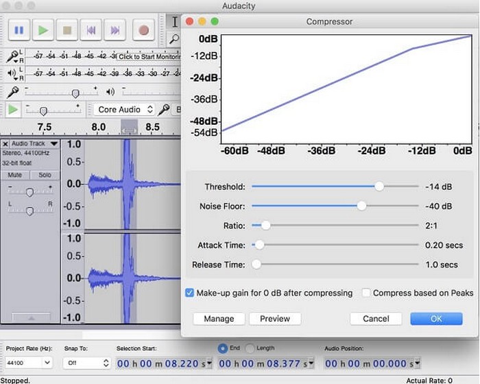 Sådan komprimeres lyd i Audacity