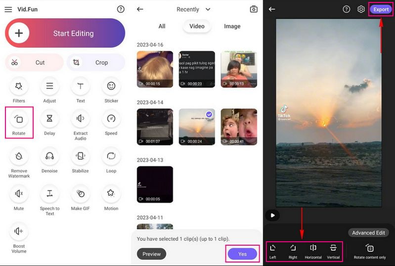 Jak převrátit a otočit video na telefonu pro TikTok