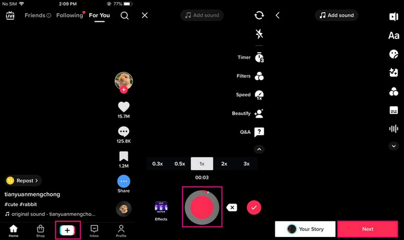 Cómo hacer un video para TikTok sin filtros