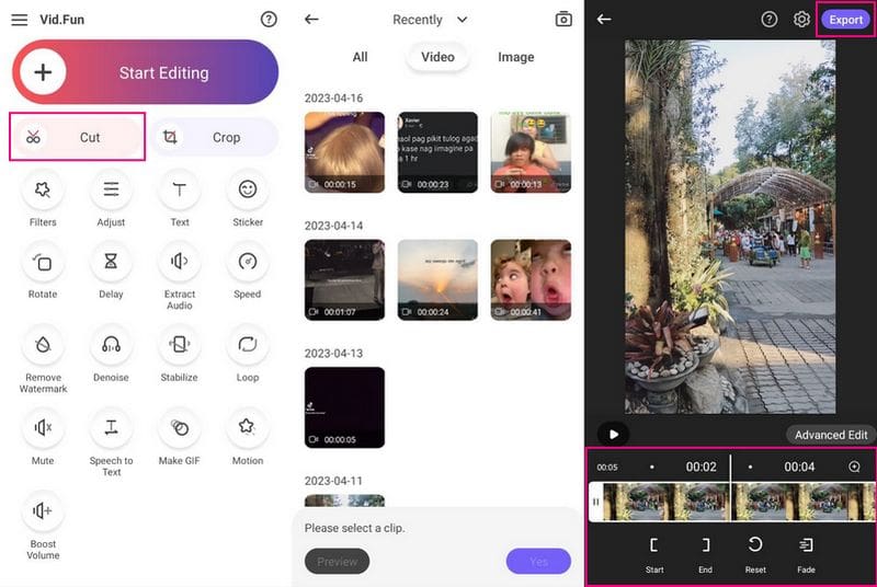 Hvordan trimme videoer på Android-telefon for TikTok